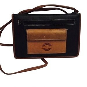 Outland Rugged Leather Navy Blue Crossbody Handbag Beautiful